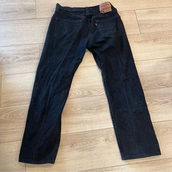 Levi’s Men’s Original 501 Straight Leg Button Fly Black Jean Size 34x30 - Picture 3 of 6